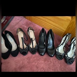 4 Pair of black heels bundle!
